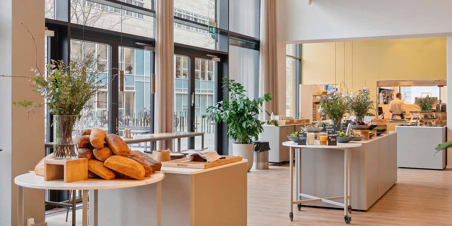 Den fælles personalerestaurant tilbyder sund og varieret mad