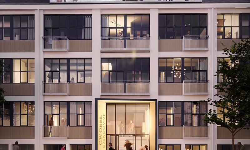 ObelHus beliggende på Strandvejen 14 i Aalborg. 65 moderne svanemærkede lejligheder.