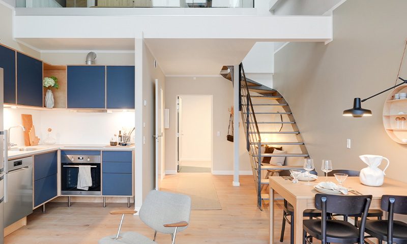 Obelhus 1-værelses-lejlighed med hems